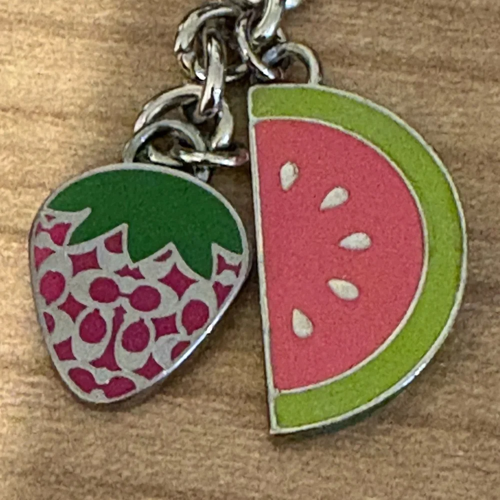 Coach Fruit Charm Keychain with Green Coach Pen